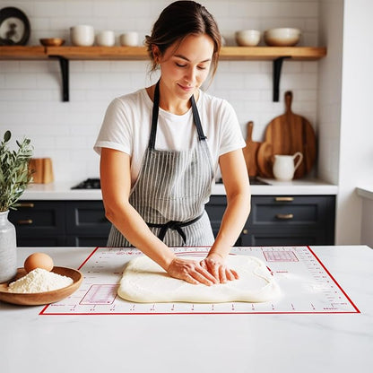 Large 24" x 16" Silicone Baking Mat | Non-Slip Pastry & Dough Mat
