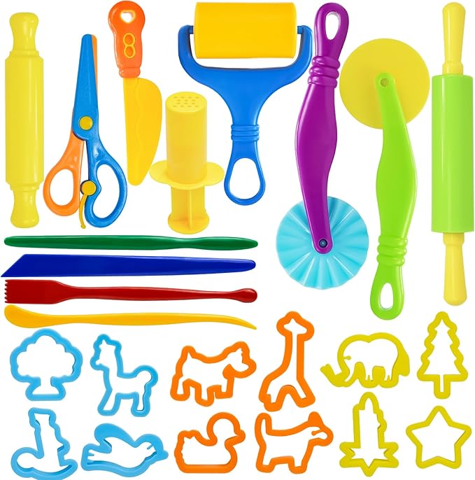 LCY WEDSHI Dough Tool Set, Dough Accessories Includes Animal Molds, Cutters