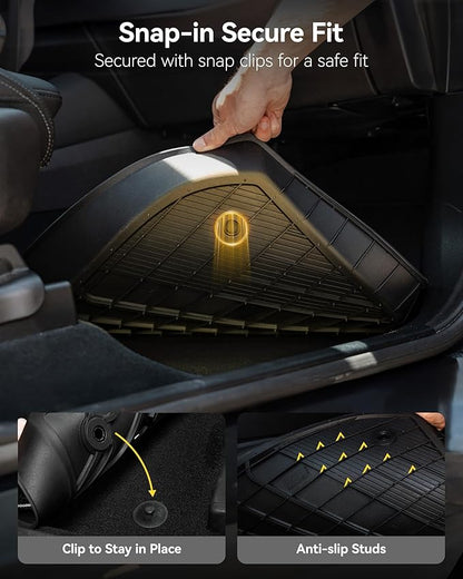 3W Floor Mats for Honda Passport 2026, All Weather TPE Custom Fit Passport Floor Liner 1st & 2nd Row, Cover Protector for 2026 Honda Passport Accessories, Black