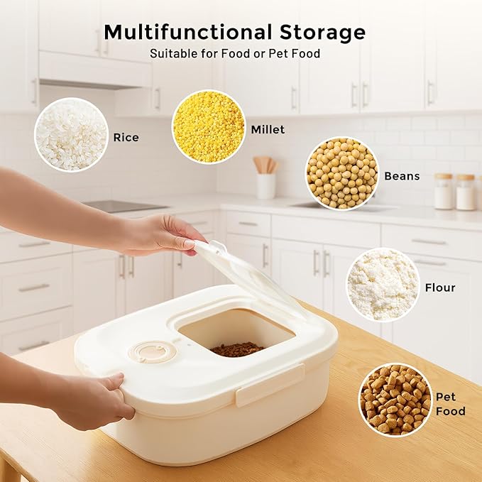 ZOMISIA 40-50lbs Dog Food Storage Container, Large Capacity Collapsible