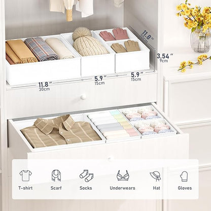 DIMJ Drawer Organizer Clothes- 26 Pack Baby Dresser Organizer