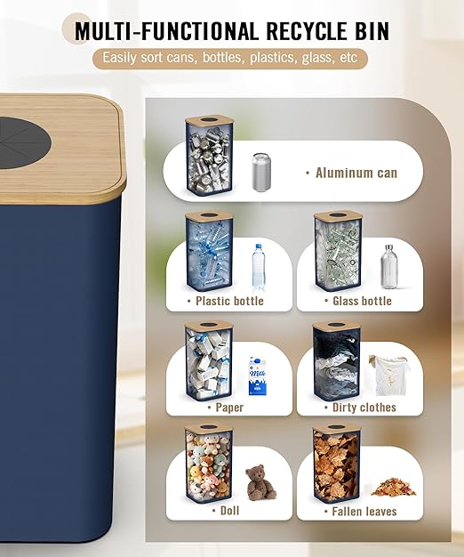 Recycling Bins for Kitchen, 26 Gallon Recycle Bin