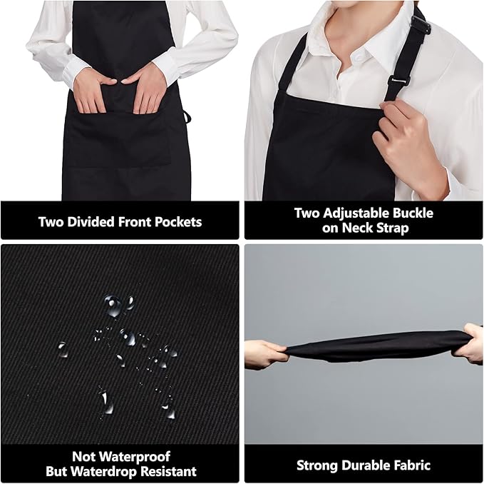 Jubatus 4 Pack 100% Cotton Aprons