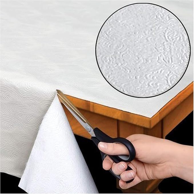 Home Bargains Plus Quilted Heavy Duty Table Pad Protector with Flannel Backing, Cut to Fit, Heat Resistant, Wipe Clean, Protects Table from Spills and Scratches, White, 52” x 52” Square
