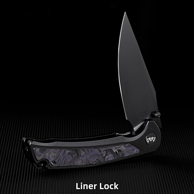EDC Pocket Knife, 3.6" 14C28N Aluminium With Steel Inlay Handle, Folding Knife for Camping Hiking Hunting Outdoor