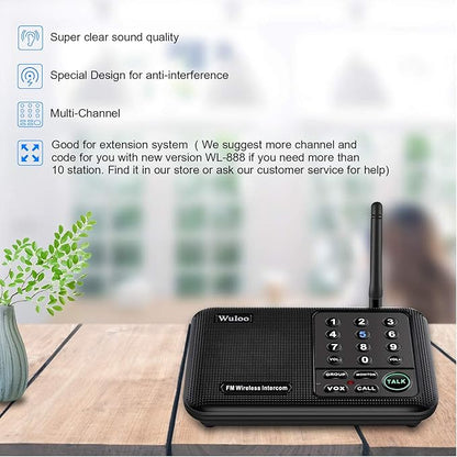 Wuloo Intercoms Wireless for Home 1 Mile Range 10