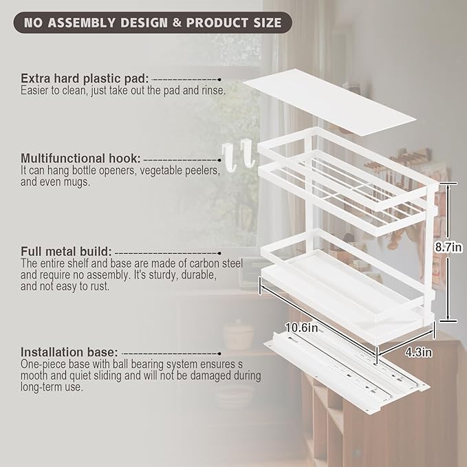 Magheo Pull Out Spice Rack Organizer