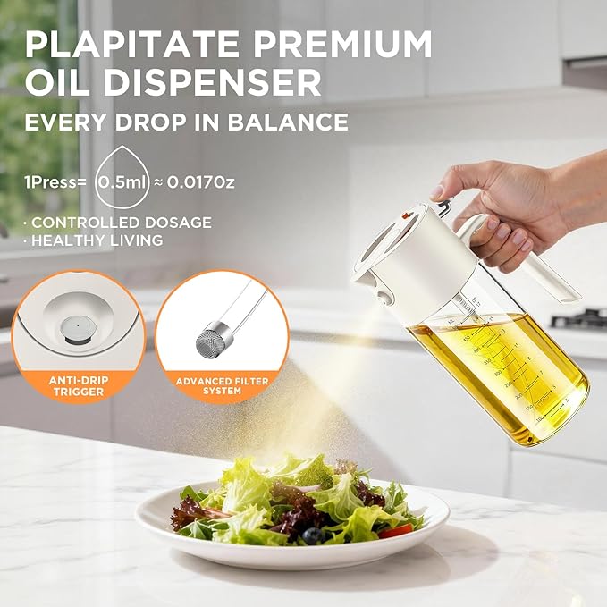 PLAPITATE 17oz/500ml Premium Olive Oil Sprayer