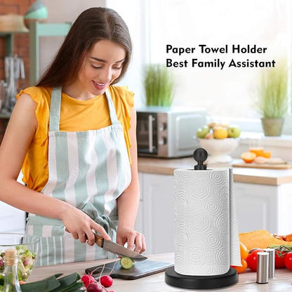 Kalitro Paper Towel Holder Countertop, Standing Paper Towel Roll Holder
