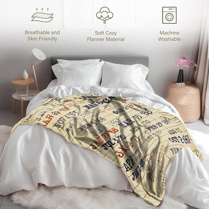 Reading Blanket Gifts for Book Lovers, Book Gift for Women, Book Blanket 60"x 50" Librarian Gifts Birthday Christmas Thanksgiving Gift for Women