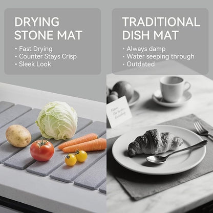 Stone Drying Mat for Kitchen Counter, Drying Matt Kitchen Counter, Quick Dry