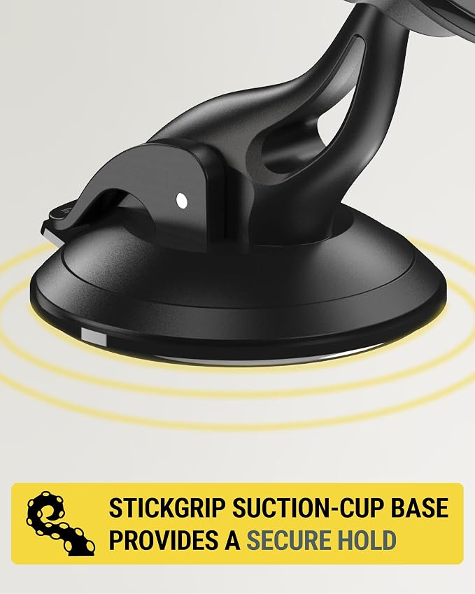 Scosche MagicMount™ SMSWD Magnetic Phone Holder for Car Dashboard/Windshield, MagSafe Stand, Suction Cup Phone Mount Compatible with iPhone 16 15 14 13 12 Series, Mag Safe Case & All Cell Phone