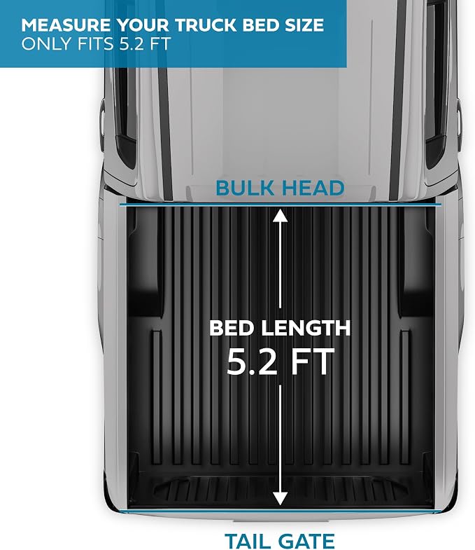 MotorBox Tri-Fold Truck Tonneau Cover for 2015-2026 Chevy Colorado/GMC Canyon with 5 ft Bed Length, All-Weather Soft Folding Truck Bed Cover Black/Gray Flag