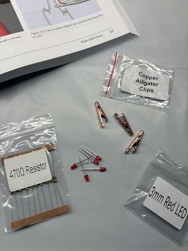 Make: Electronics Mini Kit 3 Educational Electronic Component Pack That Follows Experiments in Charles Platt's 3rd Edition Book (PTTMini3rd-Comp3)