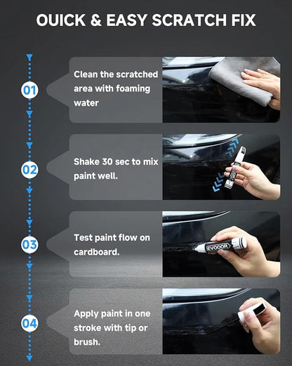 Touch Up Paint Compatible with Nissan Exact Match 2 in 1 Touch up Paint for Chips and Nicks Repair (Everest White Pearl Tricoat(QBE))