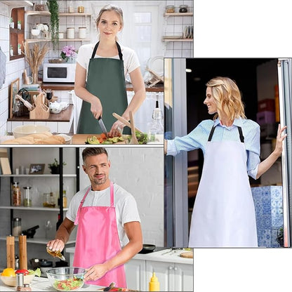 2 Pack Waterproof Rubber Vinyl Apron 40 Inch Chef Aprons