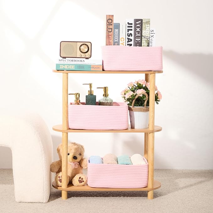MiniArk Small Storage Baskets for Organizing | Closet Organizer Bins | Shelf