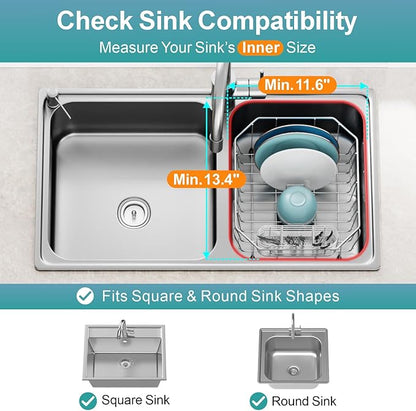 GSlife Small in Sink Dish Drying Rack