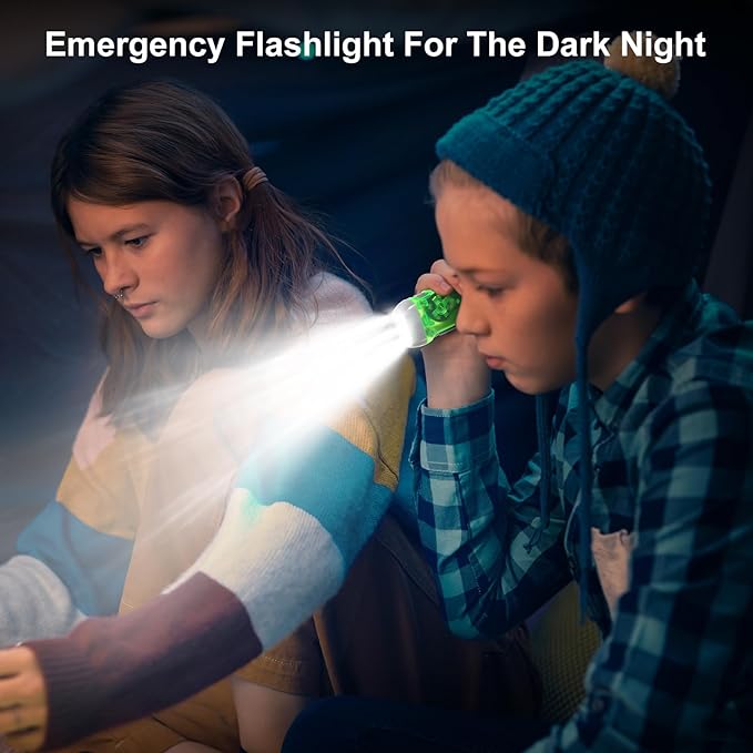 Treela 36 Pcs Hand Crank Flashlights Operation Christmas Bulk Items Squeeze Flashlight No Battery Required Torchlight 3 Powered Charging for Emergency(Red, Grey, Yellow, Green)