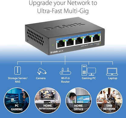 D-Link 5-Port 2.5GB Unmanaged Gaming Switch