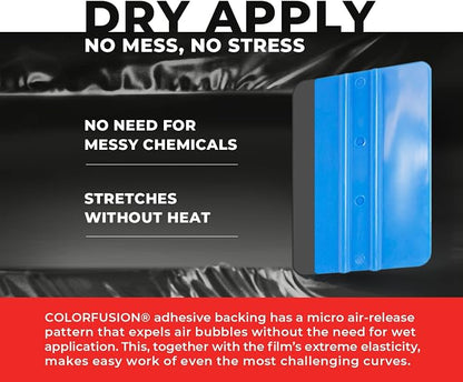 ColorFusion PPF by VViViD, Matte Stealth Midnight Black Dry Apply PPF Vinyl Car Wrap Roll 6ft x 5ft