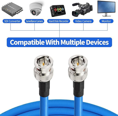 Superbat 3G 6G SDI Cable 250ft Belden 1694A BNC Cable 75 Ohm Supports