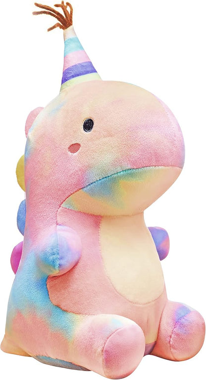 Stuffed Animal Plush Toys, Cute Dinosaur Toy, Soft Dino Plushies for Kids Plush Doll Gifts for Boys Girls (Colorful, 19.7 Inch)