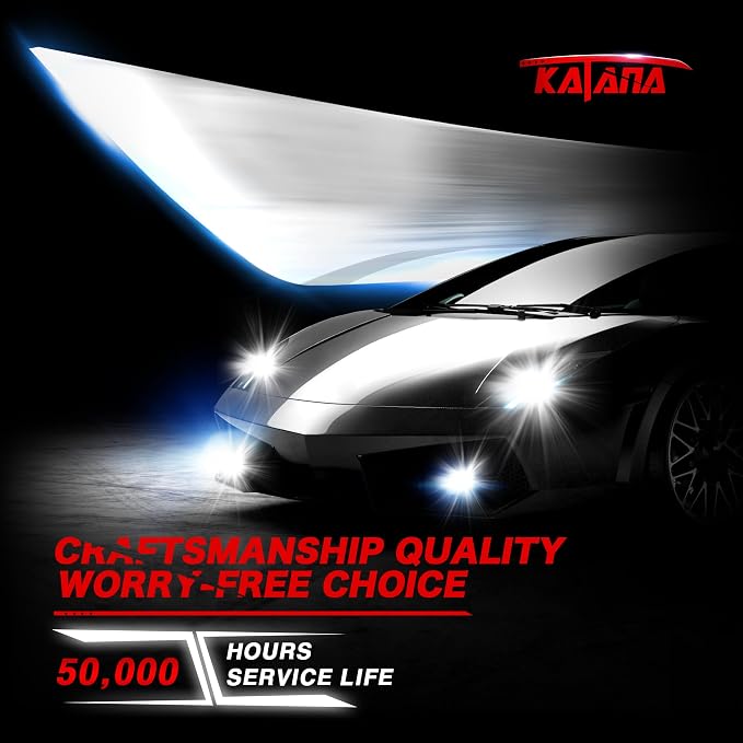 KATANA 9012 Bulb,9012 Fog Bulb Plug and Play 400% Brightness Super Bright 6500K White Mini Size of 2