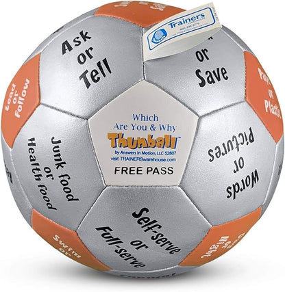Trainers Warehouse 6" Thumball Collection, 32 Prompts for Conversation, Team Building, Relationship and Training
