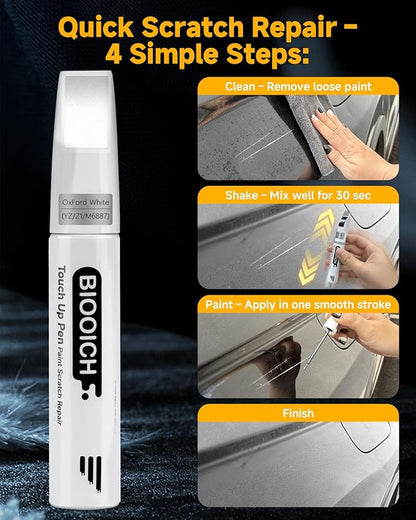 Touch Up Paint Pen Exact Color Match Car Chip and Scratch Repair (for Audi, Brilliant Black(A2/LY9B))