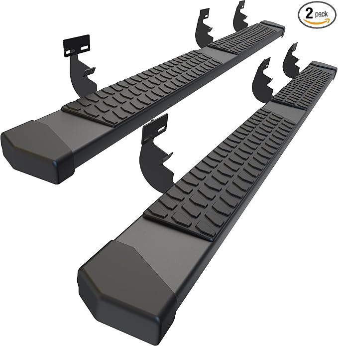 Quad Cab Running Boards Side Steps Compatible with 2009-2018 Dodge Ram 1500, Ram 2019-2024 1500 Classic(New Body Style Not Fit), Ram 2010-2026 2500 3500 Black Textured Aluminum Nerf Bars