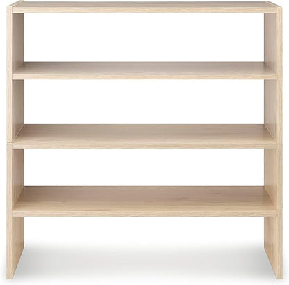 Whitmor Wood Stackable 2-Shelf Shoe Rack, 24 inches