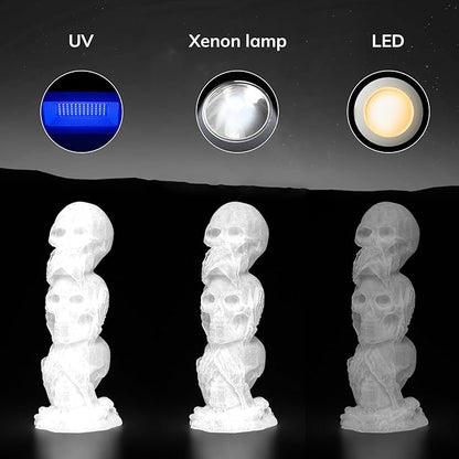 AMOLEN 3D PLA Printer Filament, 1.75mm Glow in The Dark White PLA Filament for 3D Printing, Best with UV Lamps, 1kg Spool (2.2lbs), Dimensional Accuracy +/- 0.02 mm, Fit Most FDM 3D Printers