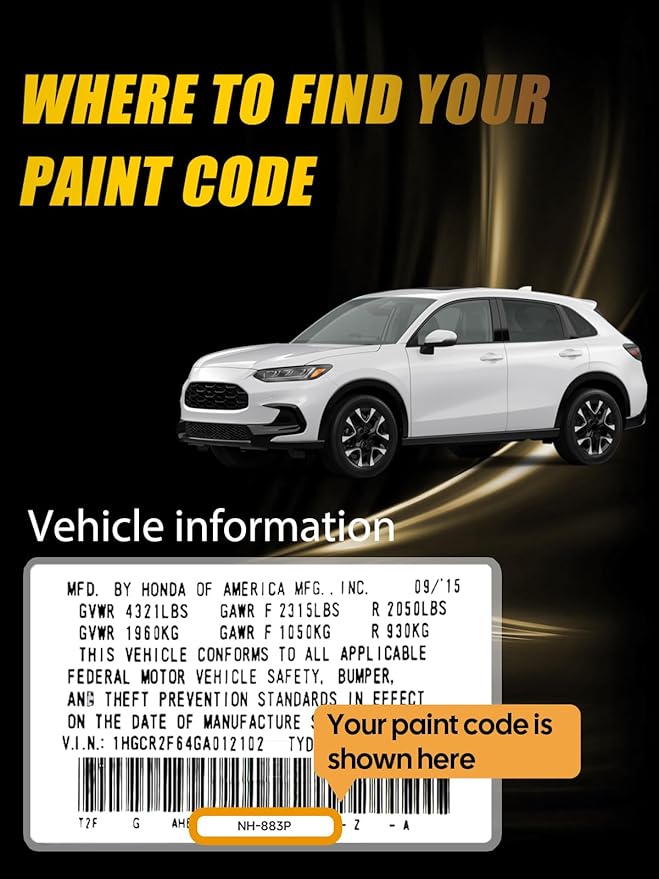 YR-578M Urban Titanium Metallic Touch Up Paint Compatible with Honda, Exact Match Car Paint Pen Automotive Scratch Repair Remover Kit Quick & Easy Solution for Vehicle Chips and Nicks