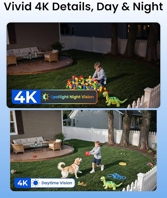 REOLINK First 4K Solar Security Cameras Wireless Outdoor, Argus PT Ultra+Solar