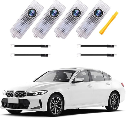 4PC Car Door Light Projector, Customized Logo Door LED Lights Compatible with 1/2/3/4/5/6/7/X/Z/M/GT Series B Car Accessories