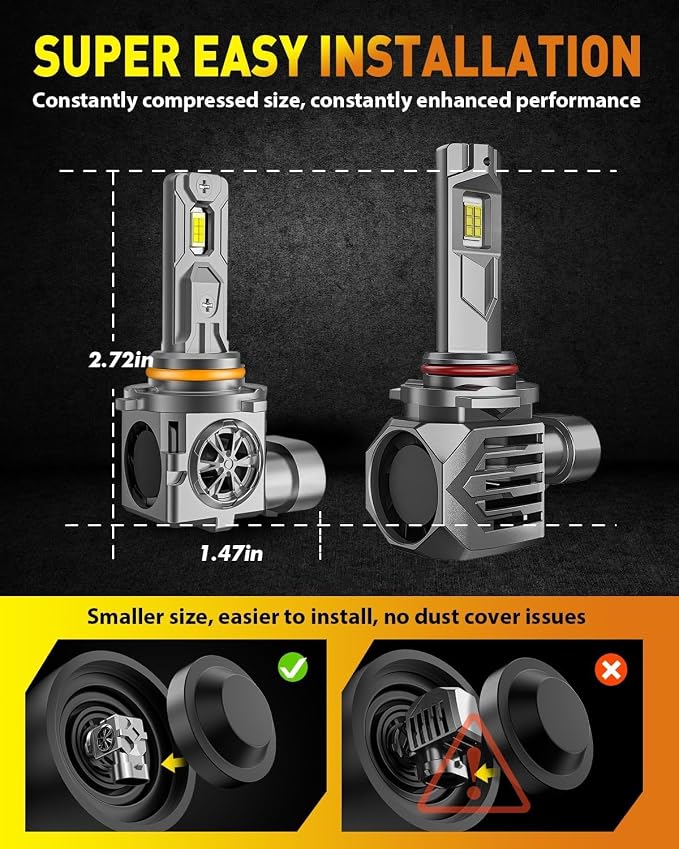 Termitor Latest Premium 9006 HB4 Fog Light Bulb for Off-road Only