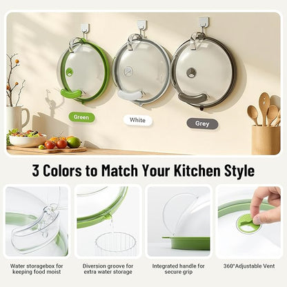 Microwave Splatter Cover with Water Steamer, Upgraded Microwave Cover