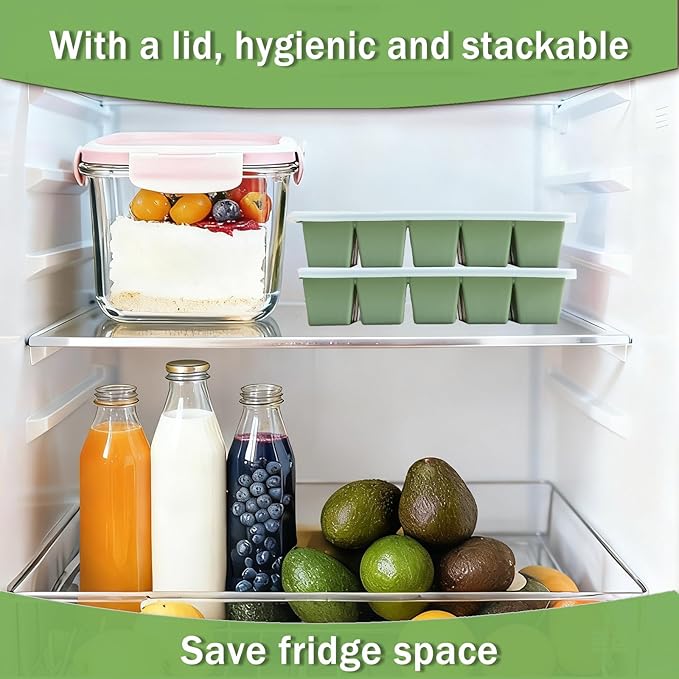 Ice Cube Trays for Freezer, 3 Pack Easy Release Slicone Ice Cube Tray