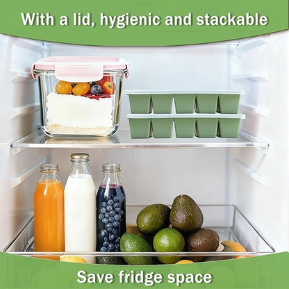 Ice Cube Trays for Freezer, 3 Pack Easy Release Slicone Ice Cube Tray