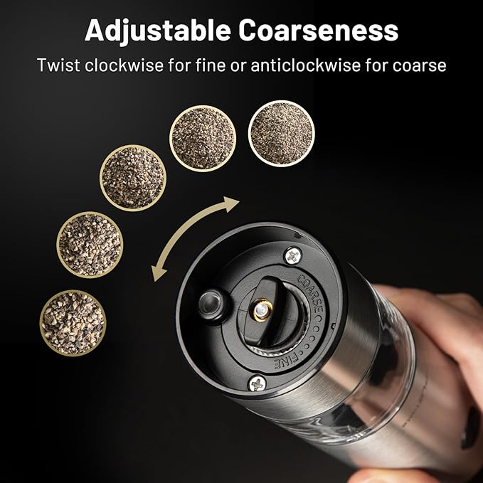 SIMPLETASTE Electric Salt and Pepper Grinder Set