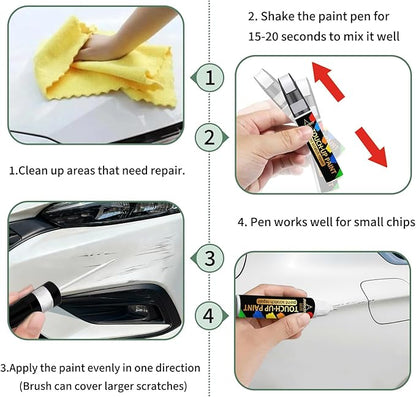 Snowflake White Pearl Mica(25D) Touch Up Paint For Mazda Exact Match-Chips and Nicks 2 in 1 Car Paint Pen Scratch Rapair for CX-5/CX-30/CX-50/CX-70/MAZDA3 SEDAN/HATCHBACK