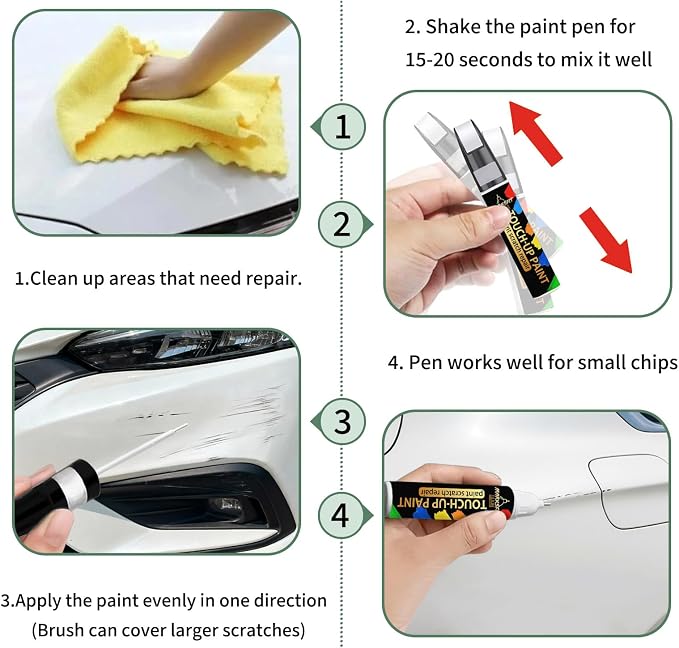 Lunar Blue Metallic(890/5890) Touch Up Paint For Mercedes Benz Exact Match-Chips and Nicks 2 in 1 Car Paint Pen Scratch Rapair for Mercedes Benz A/C/E/G/M/GL/GLA/GLB/GLC/CLS/SL/SLC