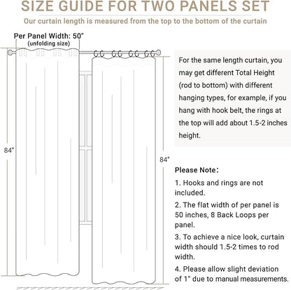100% Blackout Shield Linen Blackout Curtains