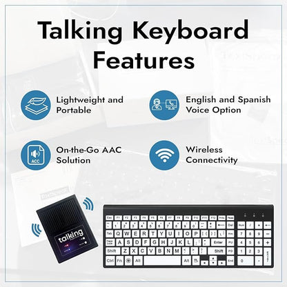 Talking Large Print Keyboard | AAC Communication Device | USB Keyboard