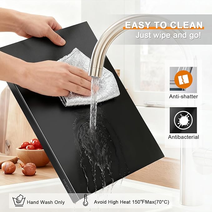 Black Cutting Boards for Kitchen, Large Acrylic Cutting Board
