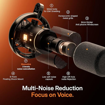 MAONO PD200W Hybrid Wireless Podcast Equipment Bundle
