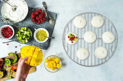 P&P CHEF Round Cooking Rack, Fits Air Fryer/Stockpot/Pressure Cooker/Round Cake