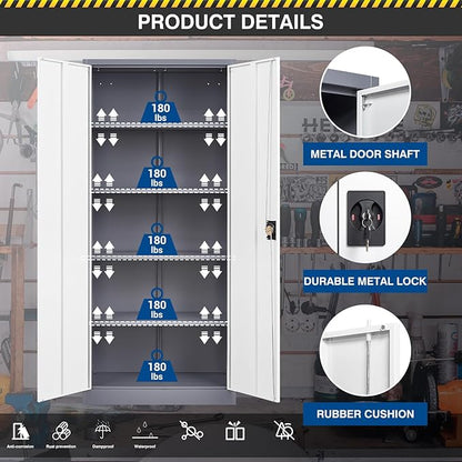 Metal Storage Cabinet-72” Tall Steel File Cabinets