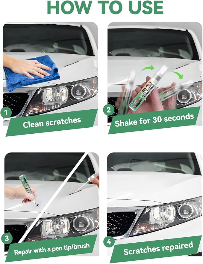 Car Touch Up Paint Brilliant Black Pearl(PXR/AXR) for Jeep, Color Accurate Car Scratch Repair Remover Pen Fix Auto Paint Chips and Nicks